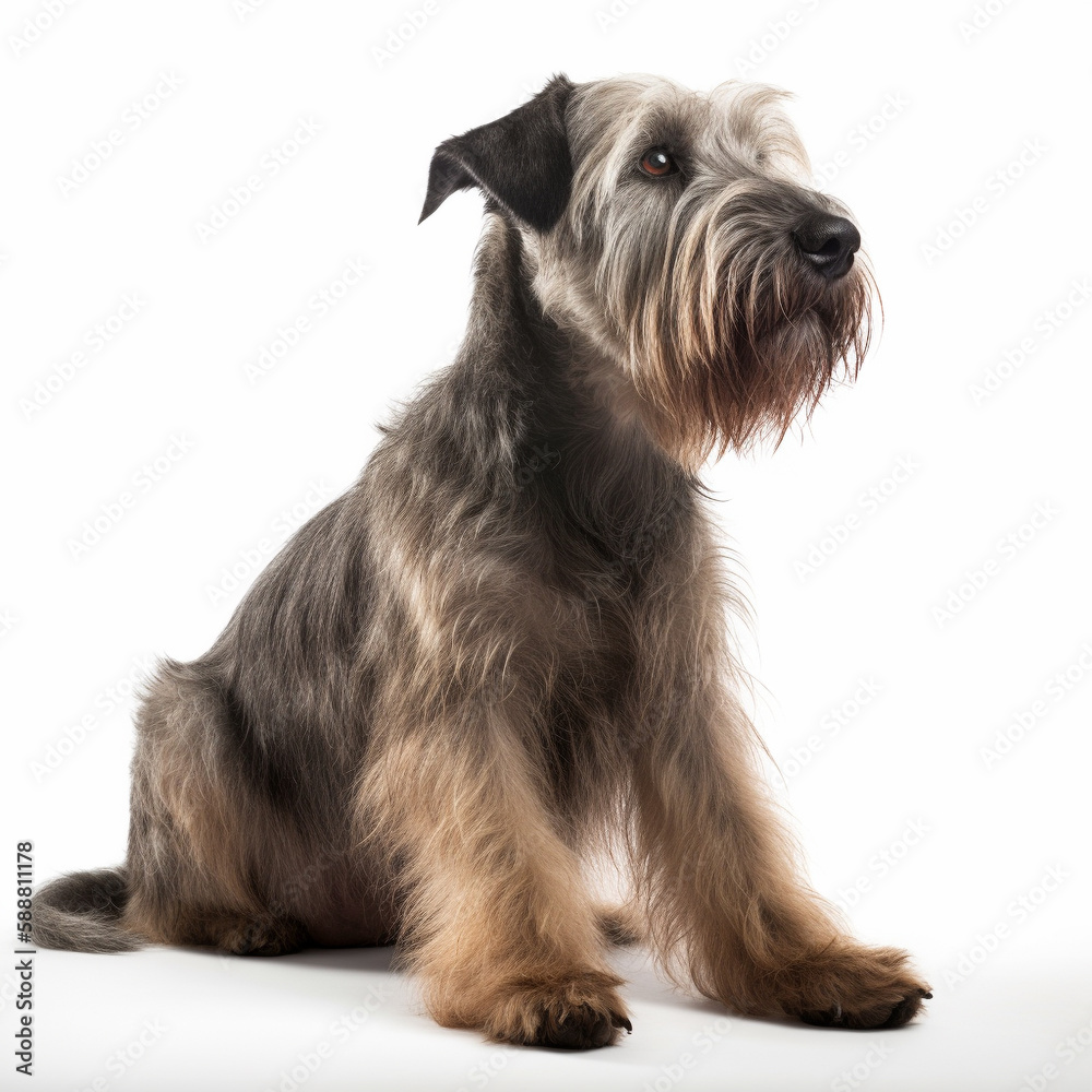 dog on white background сгенерирована искусственным интеллектом dog on white background сгенерирована искусственным интеллектом
