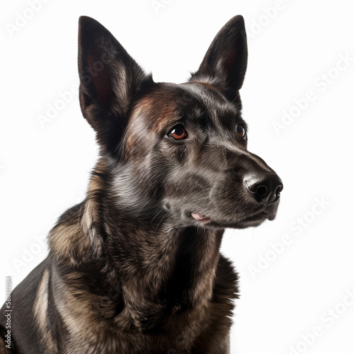 dog on white background сгенерирована искусственным интеллектом  © Ksenia