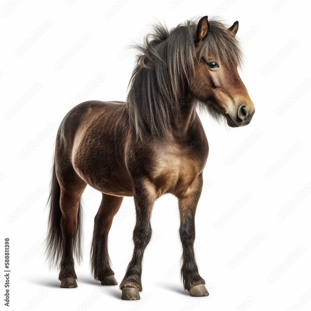 Obraz premium horse,pony on a white background