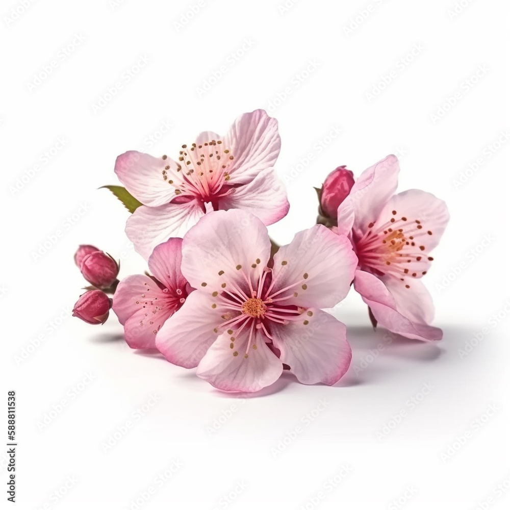 Obraz premium spring flowers on white background