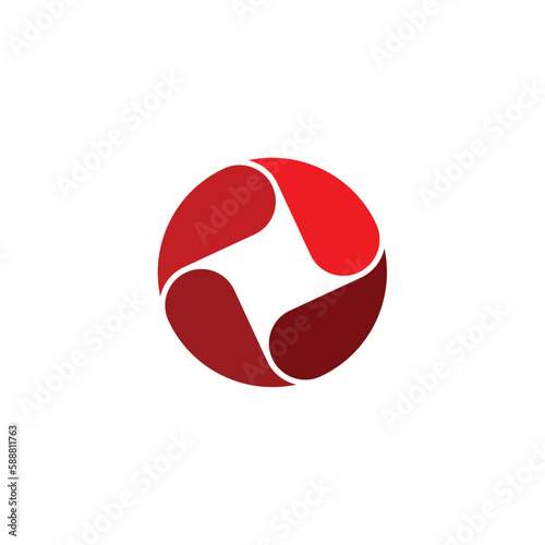 transfusion blood drop circle logo vector icon