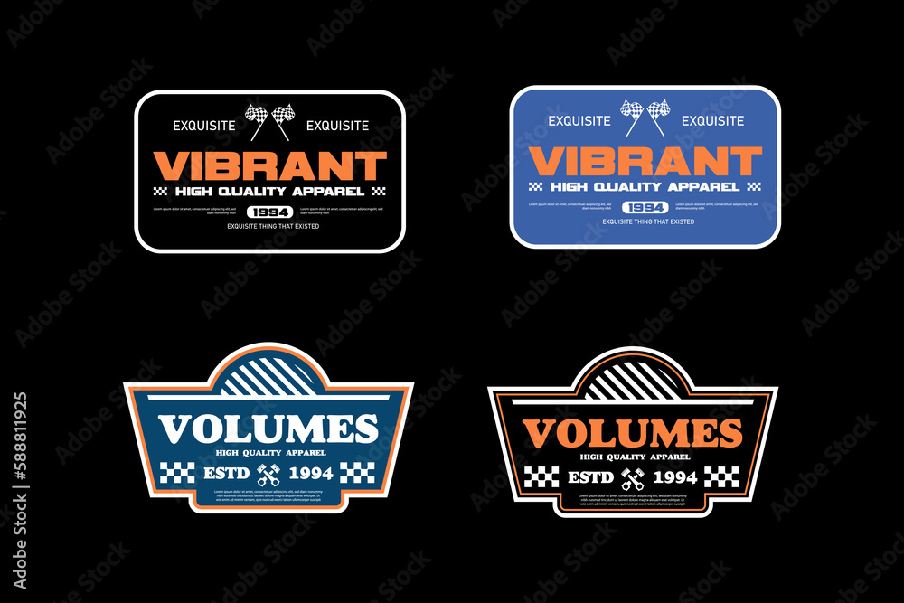 Vintage racing badges