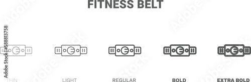 fitness belt icon. Thin, regular, bold and more style fitness belt icon from Fitness and Gym collection. Editable fitness belt symbol can be used web and mobile
