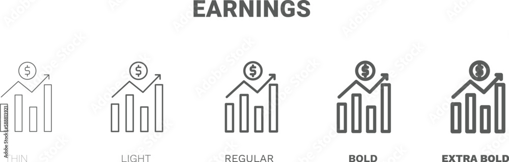 earnings icon. Thin, regular, bold and more earnings icon from Human Resources collection. Editable earnings symbol can be used web and mobile earnings icon. Thin, regular, bold and more earnings icon from Human Resources collection. Editable earnings symbol can be used web and mobile