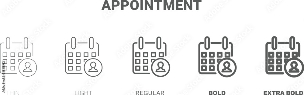 appointment icon. Thin, regular, bold and more appointment icon from Human Resources collection. Editable appointment symbol can be used web and mobile appointment icon. Thin, regular, bold and more appointment icon from Human Resources collection. Editable appointment symbol can be used web and mobile