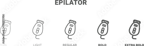 epilator icon. Thin, regular, bold and more style epilator icon from Hygiene and Sanitation collection. Editable epilator symbol can be used web and mobile