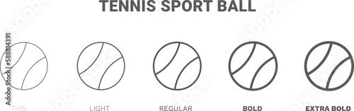 tennis sport ball icon. Thin, regular, bold and more tennis sport ball icon from sport and game collection. Editable tennis sport ball symbol can be used web and mobile