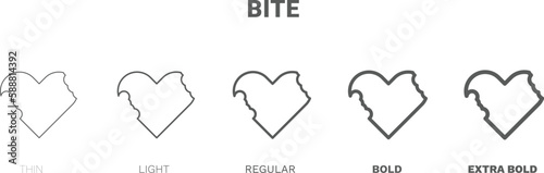 bite icon. Thin, regular, bold and more bite icon from Insurance and Coverage collection. Editable bite symbol can be used web and mobile