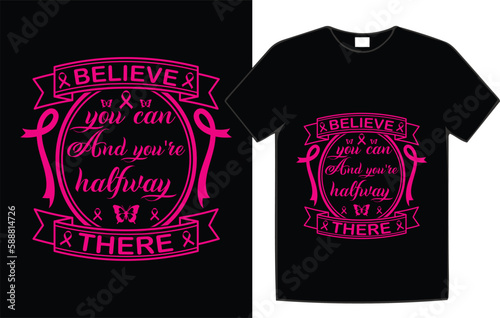 Breast cancer awareness t-shirt design