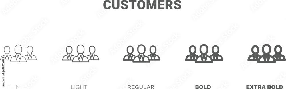 customers icon. Thin, regular, bold and more style customers icon from technology collection. Editable customers symbol can be used web and mobile customers icon. Thin, regular, bold and more style customers icon from technology collection. Editable customers symbol can be used web and mobile