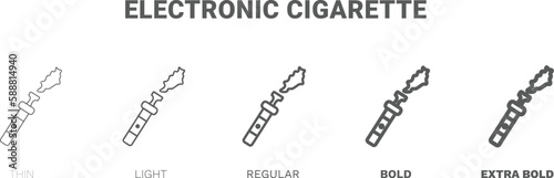 electronic cigarette icon. Thin, regular, bold and more style electronic cigarette icon from technology collection. Editable electronic cigarette symbol can be used web and mobile