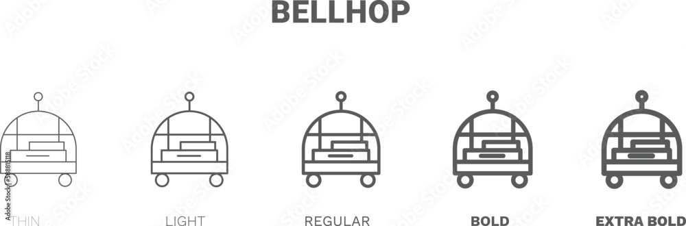 bellhop icon. Thin, regular, bold and more style bellhop icon from travel and trip collection. Editable bellhop symbol can be used web and mobile bellhop icon. Thin, regular, bold and more style bellhop icon from travel and trip collection. Editable bellhop symbol can be used web and mobile
