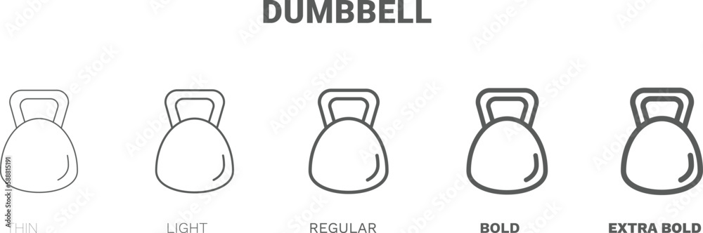 dumbbell icon. Thin, regular, bold and more style dumbbell icon from health and medical collection. Editable dumbbell symbol can be used web and mobile dumbbell icon. Thin, regular, bold and more style dumbbell icon from health and medical collection. Editable dumbbell symbol can be used web and mobile