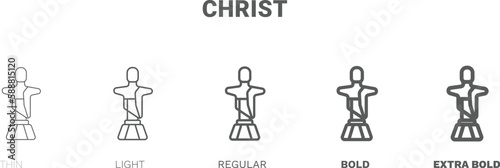 christ icon. Thin, regular, bold and more style christ icon from travel and trip collection. Editable christ symbol can be used web and mobile