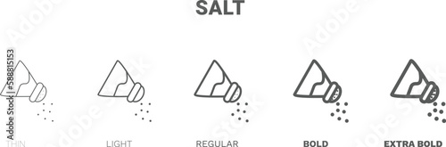 salt icon. Thin, regular, bold and more style salt icon from health and medical collection. Editable salt symbol can be used web and mobile