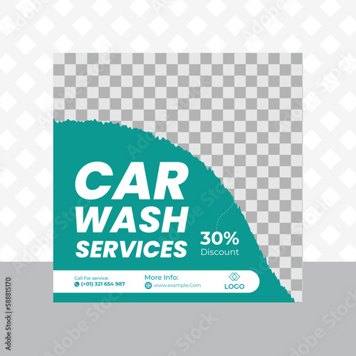 Car Wash services social media banner design  Flyer Template, Promotion template design