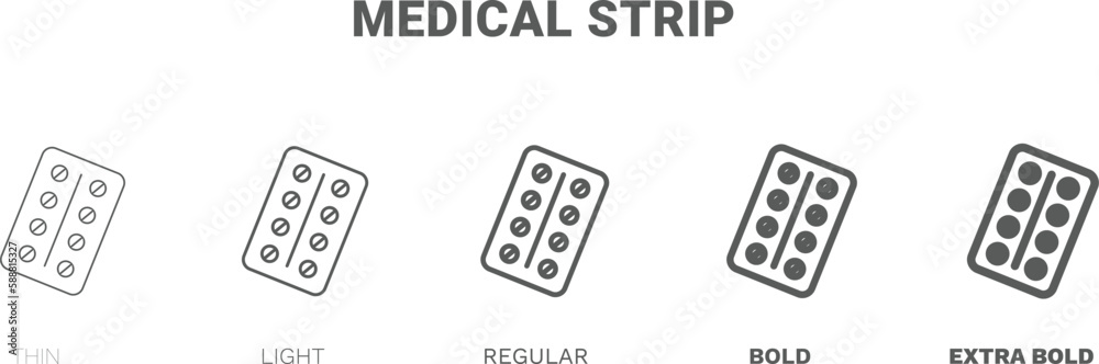 medical strip icon. Thin, regular, bold and more style medical strip icon from health and medical collection. Editable medical strip symbol can be used web and mobile medical strip icon. Thin, regular, bold and more style medical strip icon from health and medical collection. Editable medical strip symbol can be used web and mobile