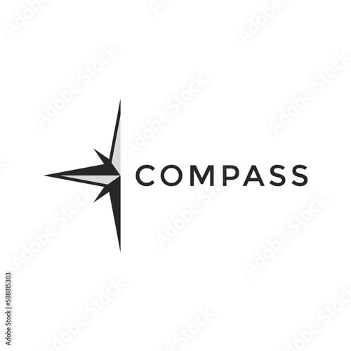simple compass logo design template
