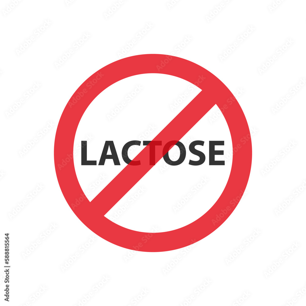 Stop, warning, caution lactose sign. lactose free Stop, warning, caution lactose sign. lactose free