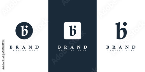 Modern and simple Lowercase BI Letter Logo, suitable for any business with BI or IB initials.