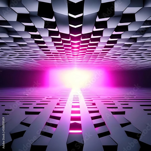 abstract background, 3d cube, purpel, bright, created using generative AI