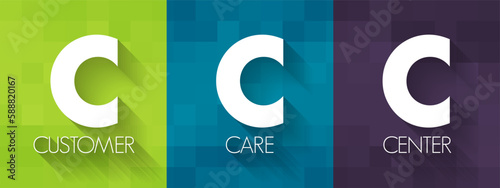 CCC - Customer Care Center acronym, business concept background