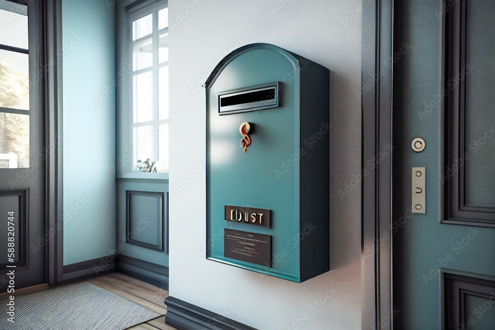 Modern Mailbox Design. Home House Postbox Delivery. Generative AI Modern Mailbox Design. Home House Postbox Delivery. Generative AI