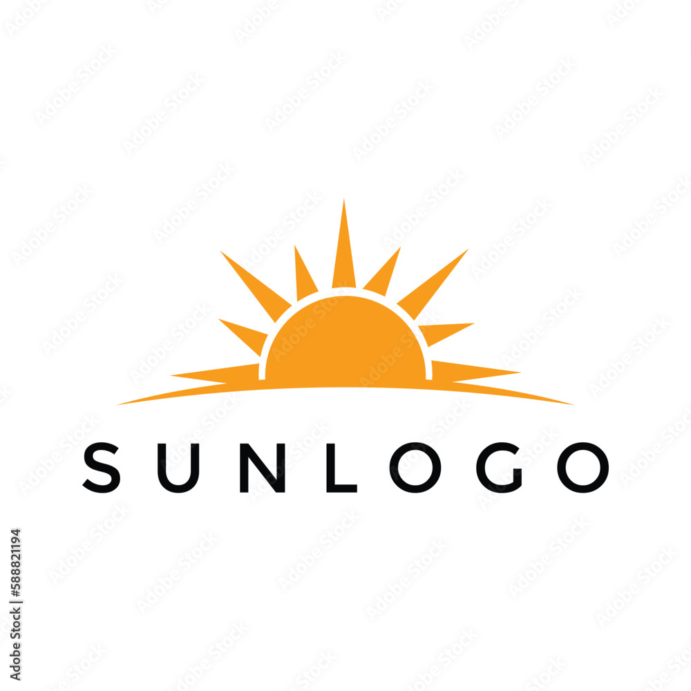 simple sun logo design template simple sun logo design template