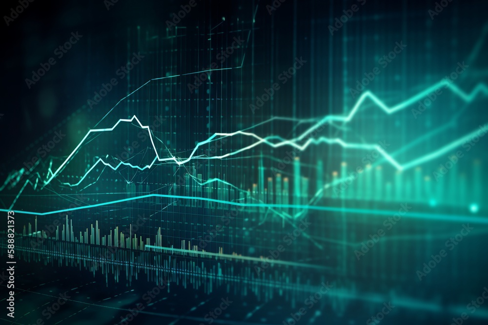 Crypto trading charts and background Crypto trading charts and background