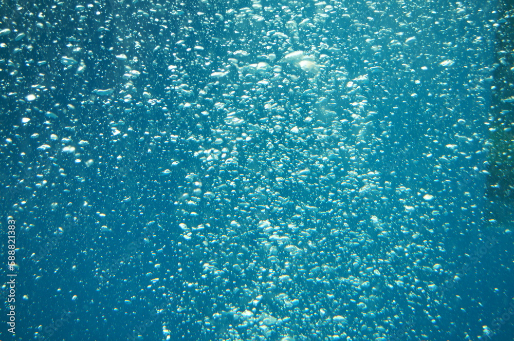 Bubbles rising from the sea