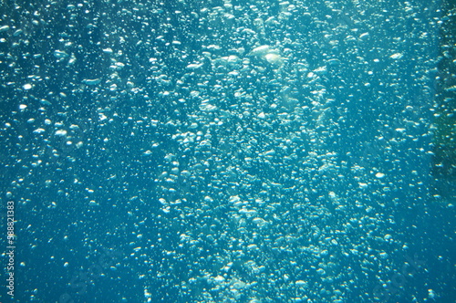 Bubbles rising from the sea