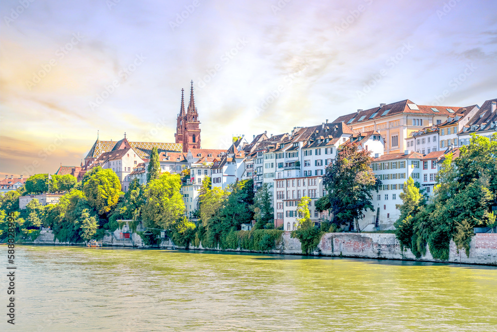 Naklejka premium Altstadt, Basel, Schweiz 