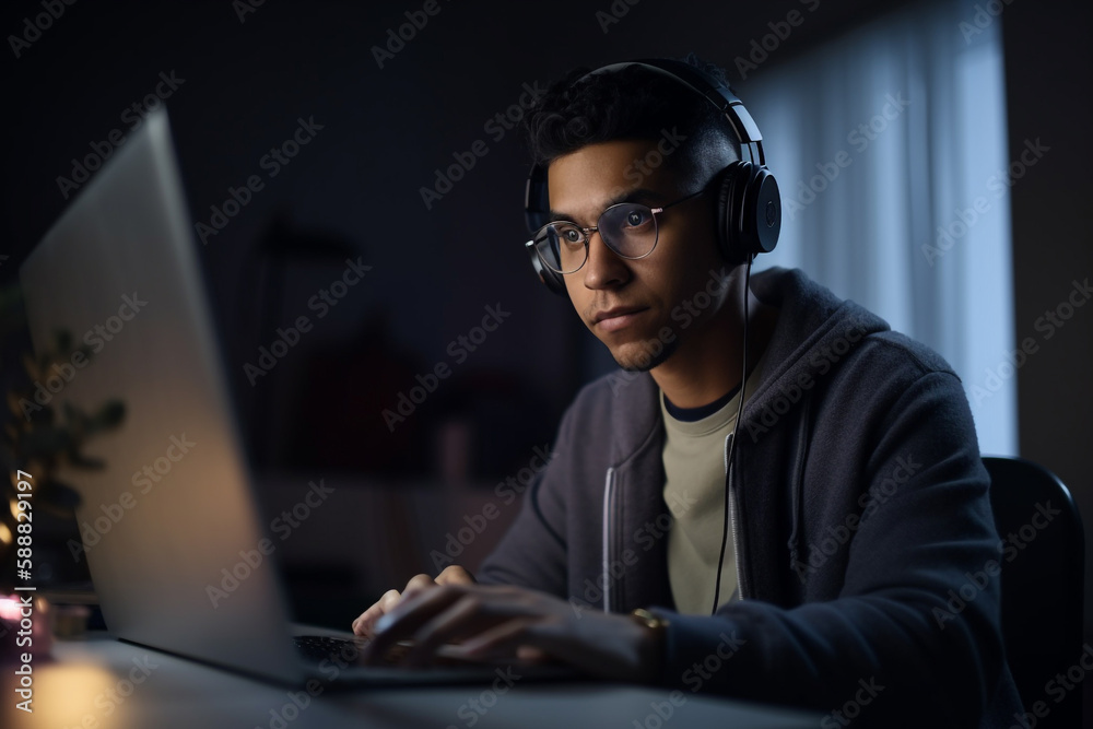 Portrait of students during study and classes. Generative AI Portrait of students during study and classes. Generative AI