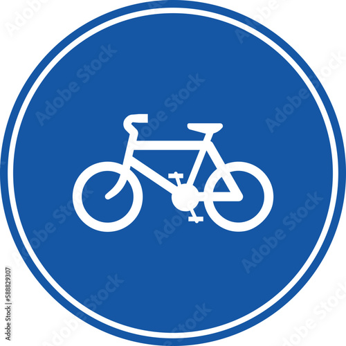 Cyclist Must use Mandatory Path (TT-38a), Traffic Sign