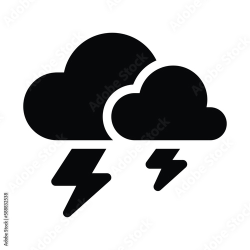 storm solid icon illustration vector graphic