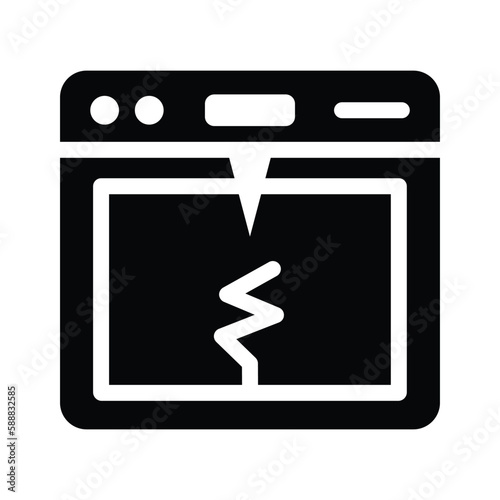 seismograph solid icon illustration vector graphic