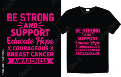 Breast cancer awareness t-shirt design