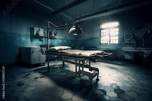 interior of a abandoned hospital