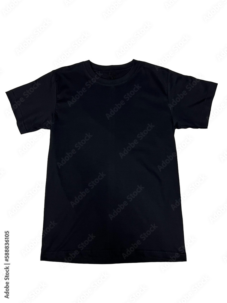 black t-shirt on white background. black t-shirt on white background.