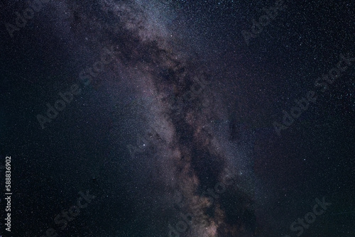 Panorama galaktyki Drogi Mlecznej z gwiazdami i pyłem kosmicznym we wszechświecie