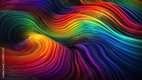 Digital wave wallpaper with generative ai