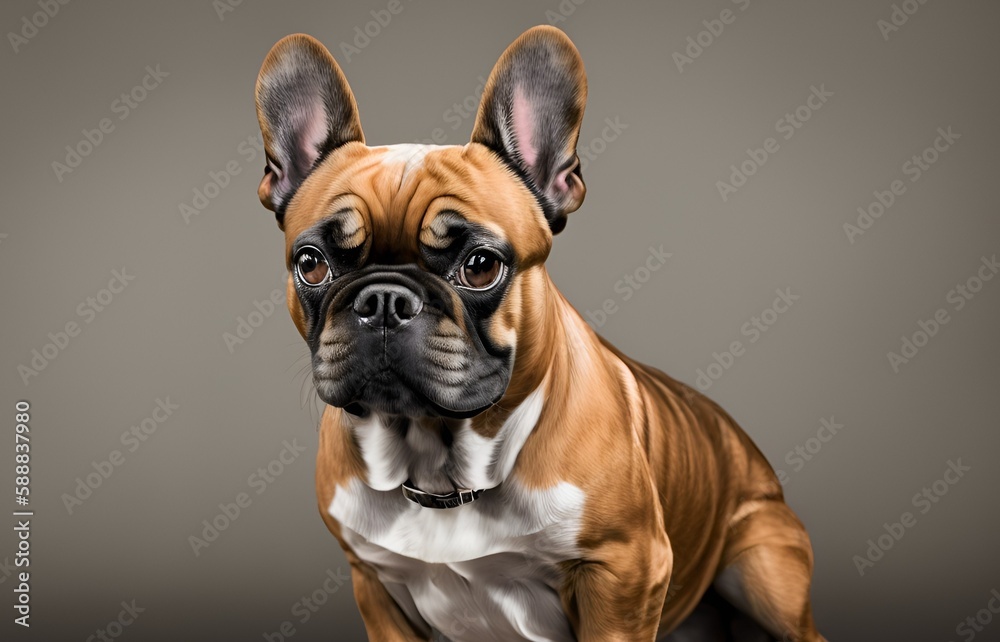 French Bulldog breed dog, mammal, pet, domestic animal - AI generated, generative AI

