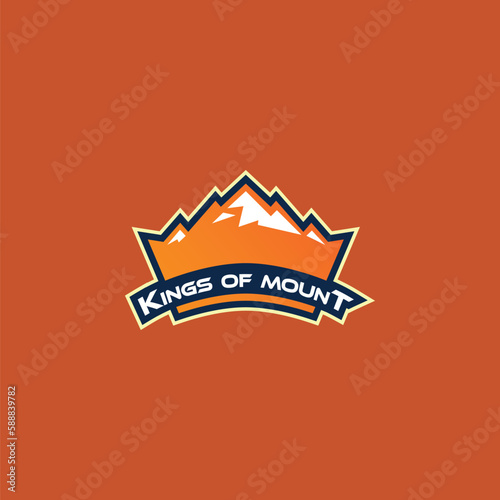 Power King of Mount, Crown Logo Vector