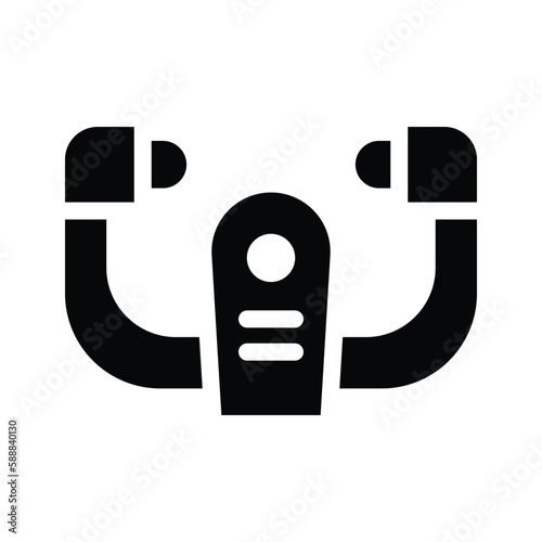 plane steering line icon illustration vector graphic