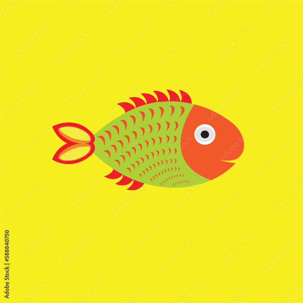 Vector illustration of Hilsafish (National fish of Bangladesh) popular