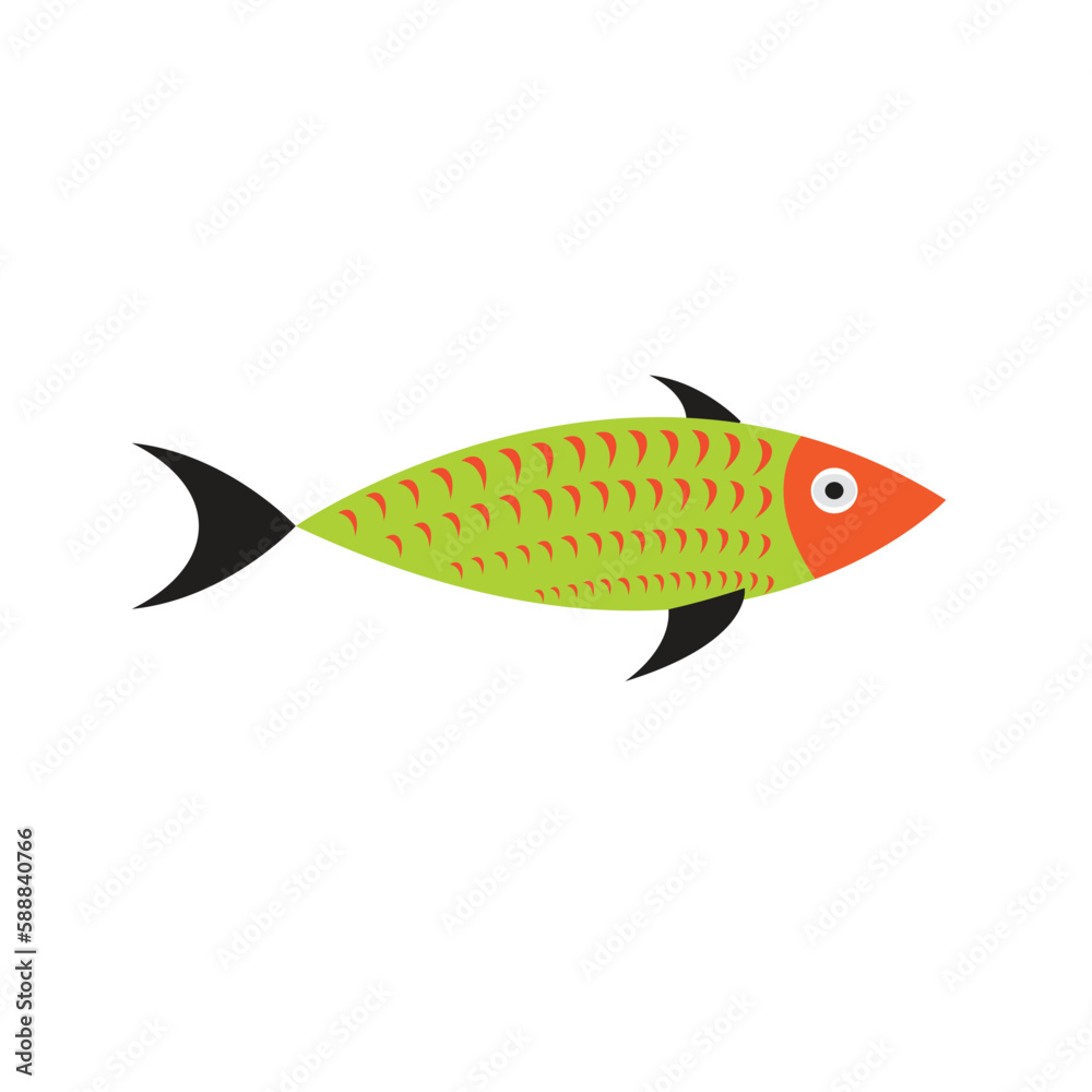 Fototapeta premium Vector illustration of Hilsafish (National fish of Bangladesh) popular fish in Pohela Boishakh and jamai sasthi among Bengali's in kolkata (Tenualosa ilisha) hilsa herring terbuk ilish, or hilsa shad