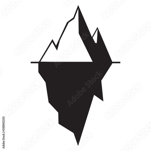iceberg icon vector isolated on white background 