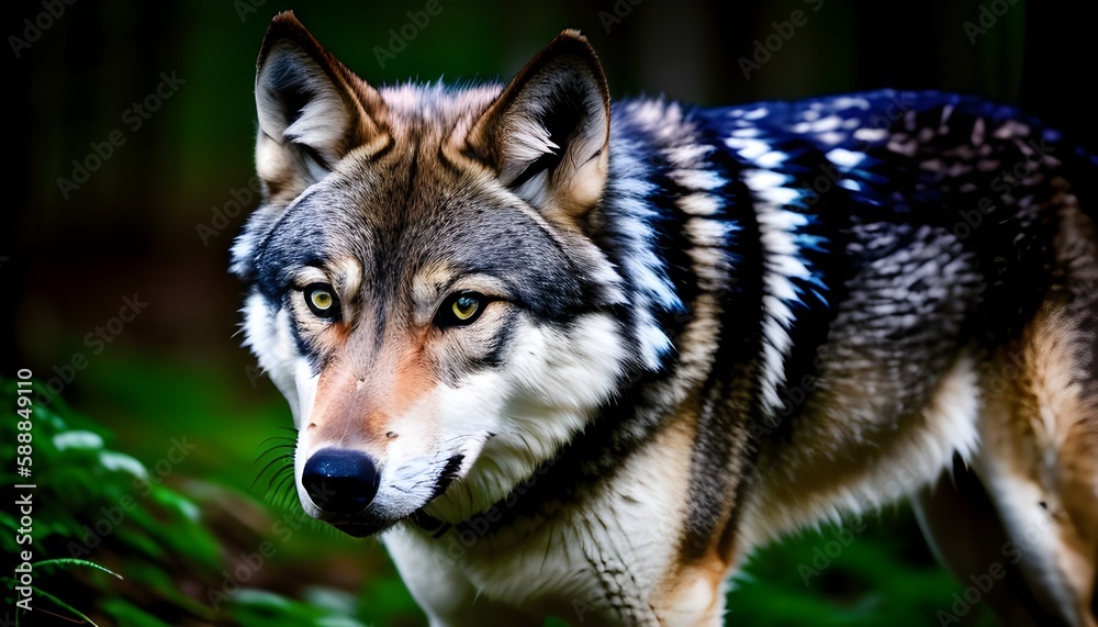 Fototapeta premium wolf in the woods