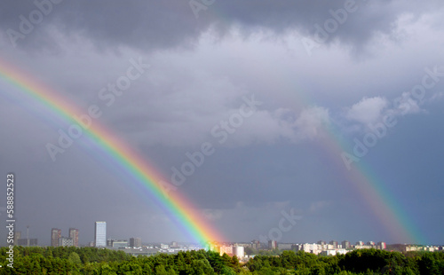 photo double rainbow in the sky
