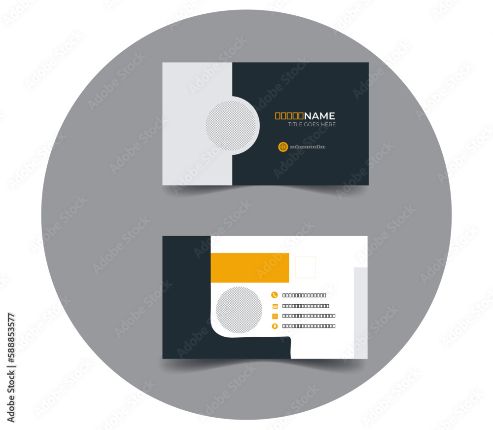 Adobe Illustrator Professional modern business card design in Visiting